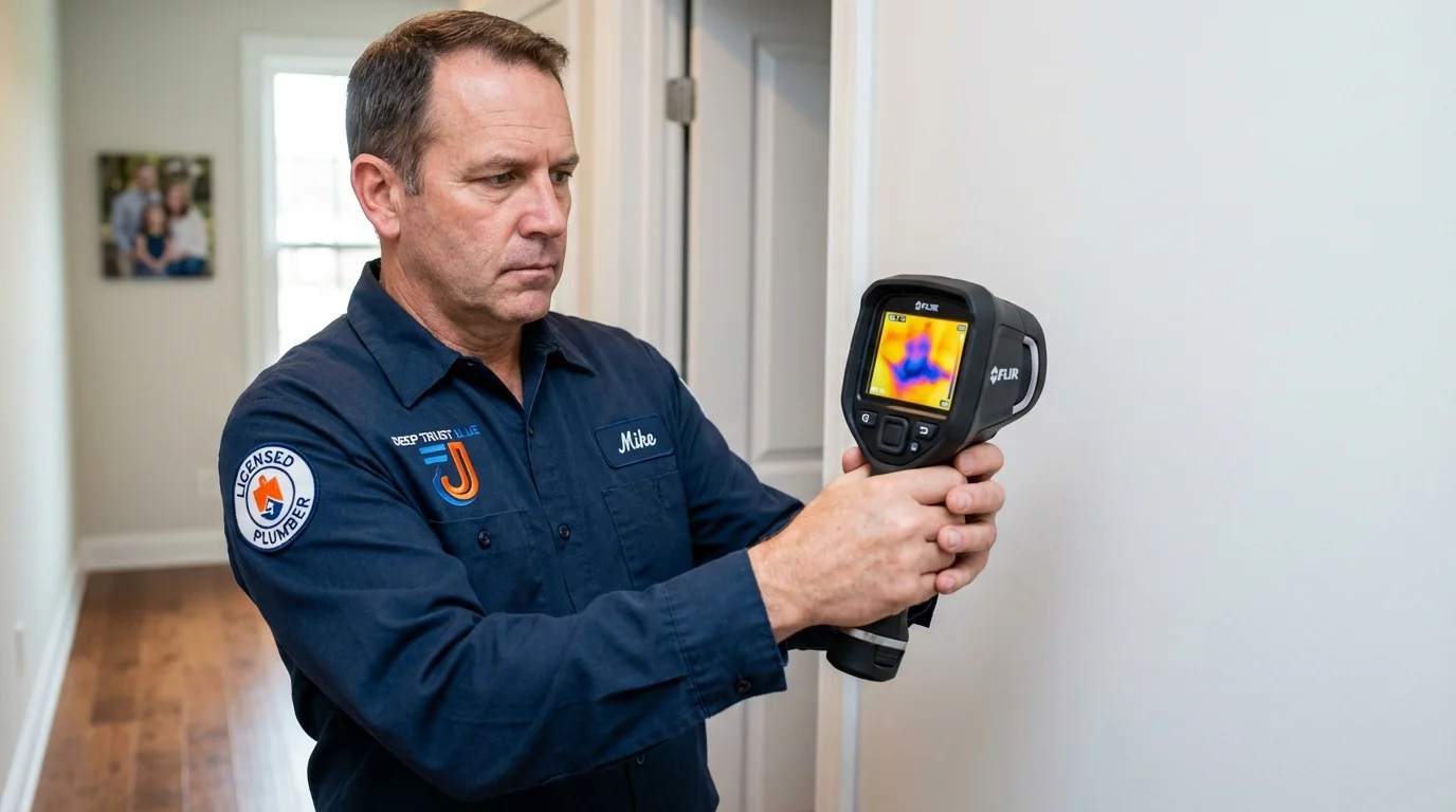 Thermal imaging leak detection by Johns Plumbing LLC in Cisco